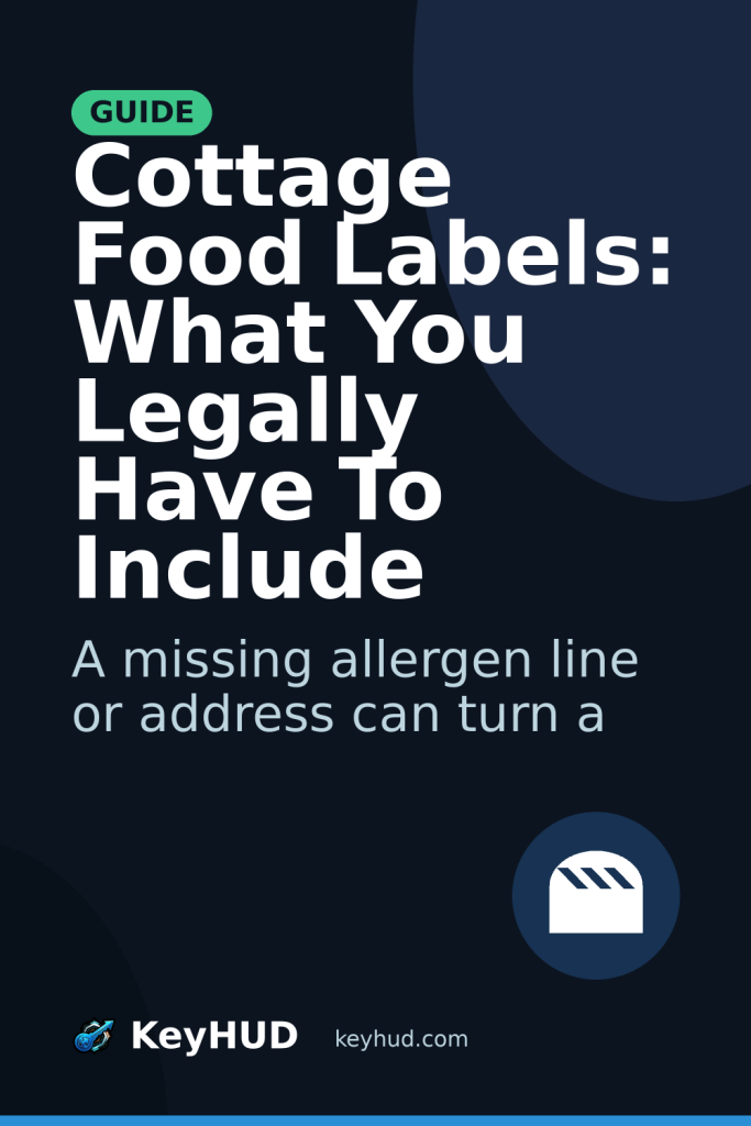 Cottage Food Labels: What Your Label Must Include (2026)